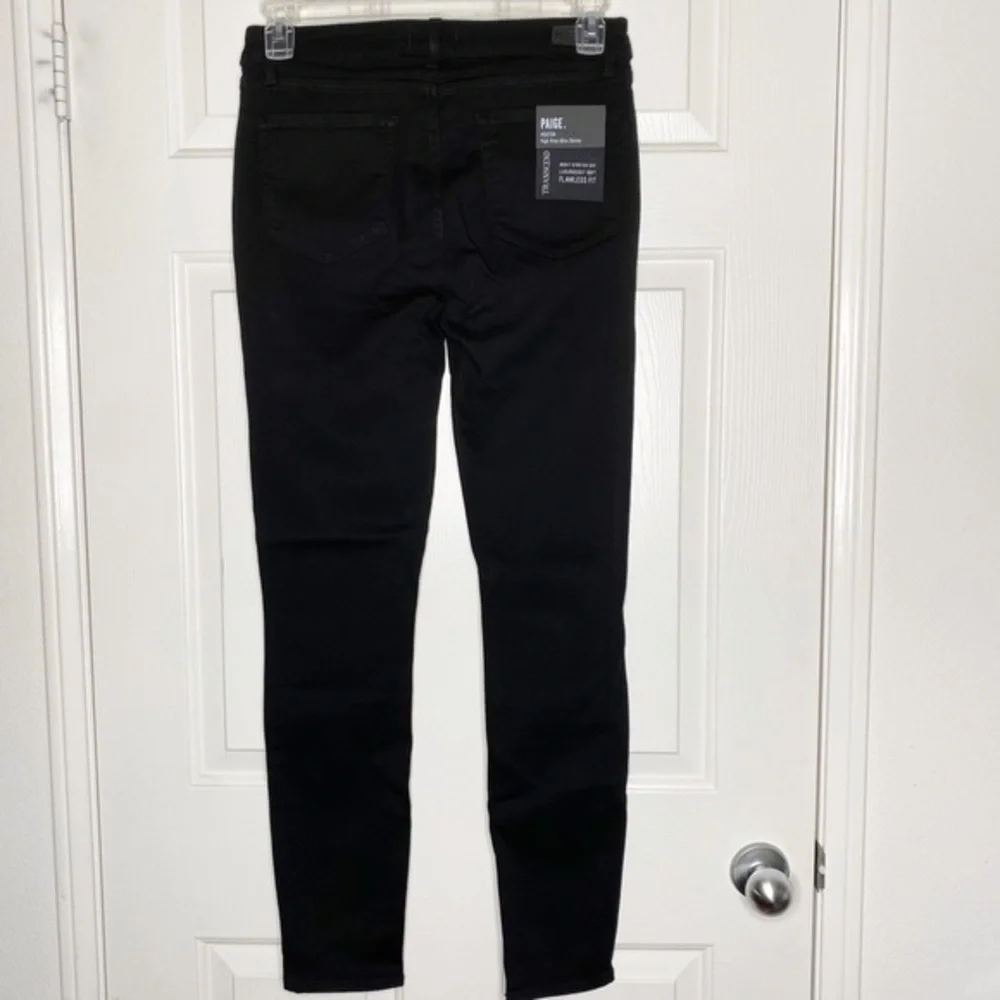 PAIGE Revolve Hoxton Ultra Skinny Jeans Black Boho Bohemian NWT